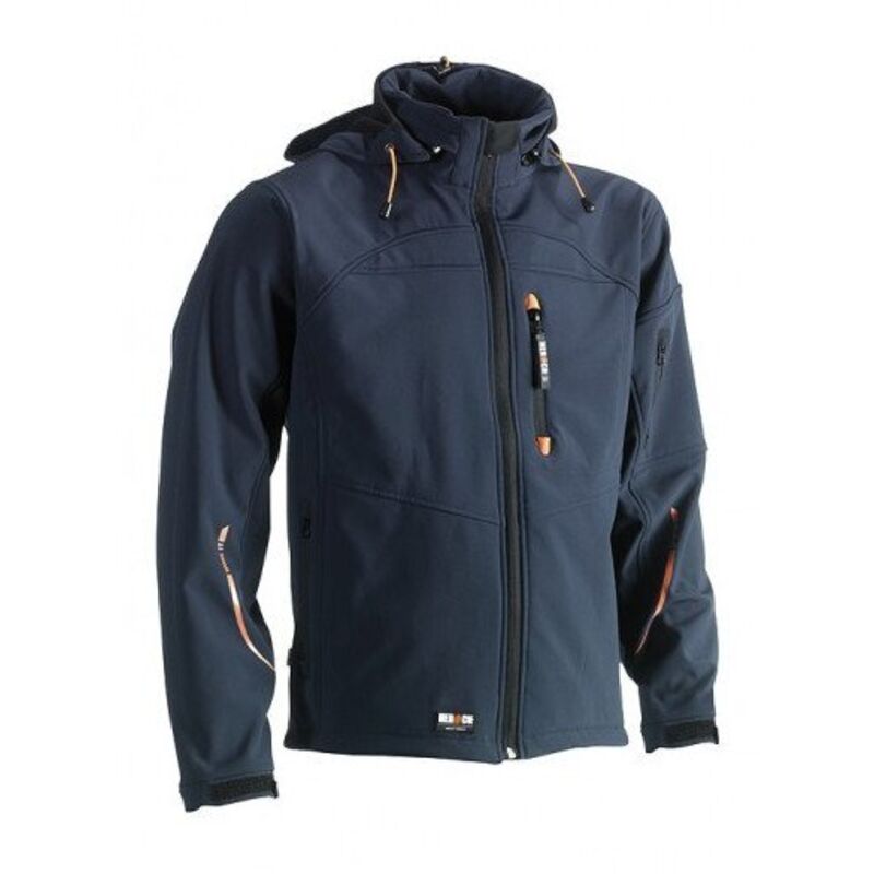 Herock - Veste softshell a capuche Poseidon Bleu Marine 3XL Herock - Veste softshell a capuche Poseidon Bleu Marine 3XL