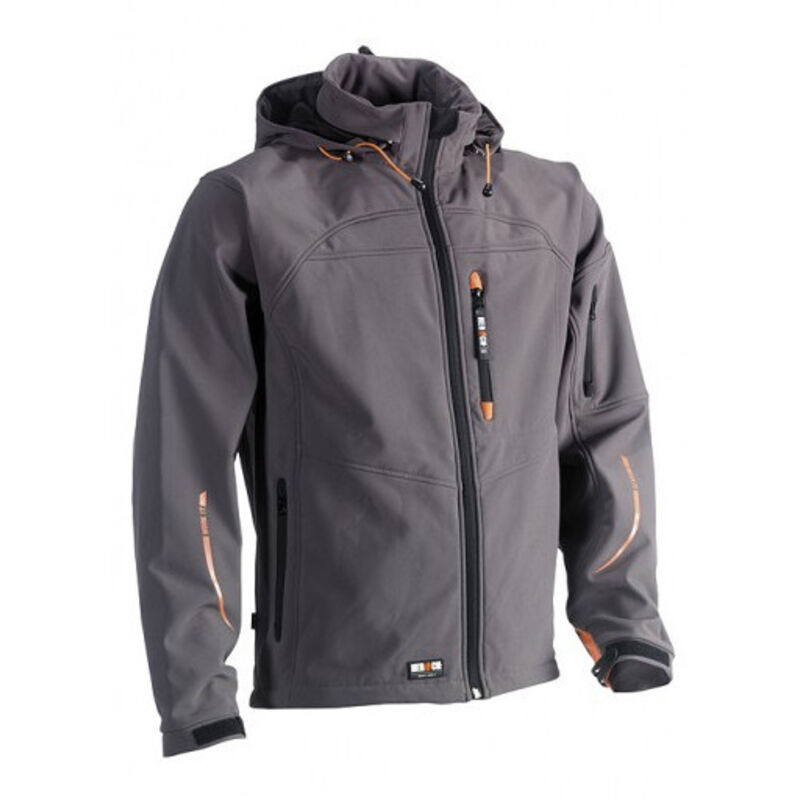 Veste softshell a capuche Poseidon Herock Gris Foncé l