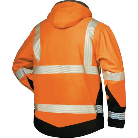 Veste softshell Haute visibilité LUKAS Taille M, orange/noir