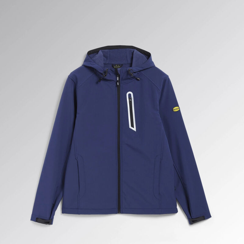 Veste de travail à capuche Diadora softshell sail taille m bleu avec 3 poches zippées