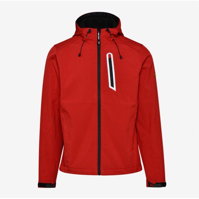 Veste de travail à capuche softshell sail - Rouge 3XL