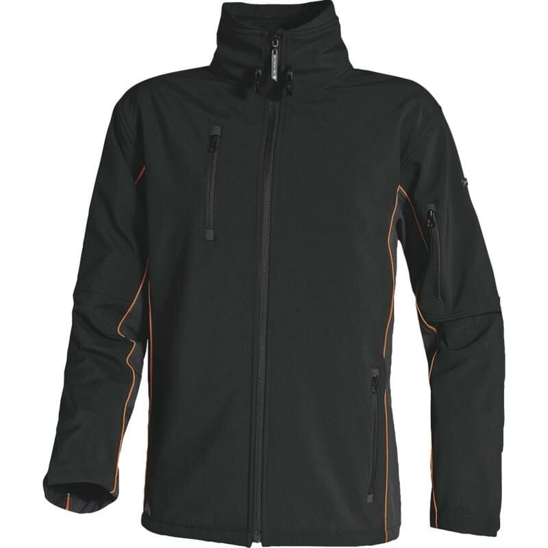 Veste 'softshell' Delta Plus polyester / elasthanne 3 couches laminées noir/ orange - HORTENO0 60/62 (3XL)