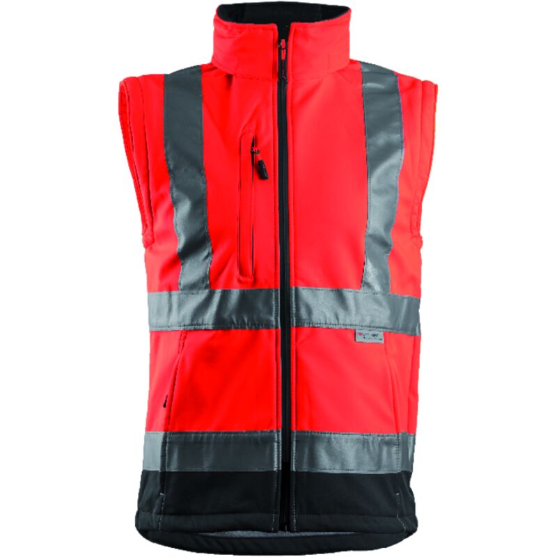 Coverguard - Veste softshell haute visibilité 2en1 Bicolore Station manches amovibles Rouge / Noir m Coverguard - Veste softshell haute visibilité 2en1 Bicolore Station manches amovibles Rouge / Noir m