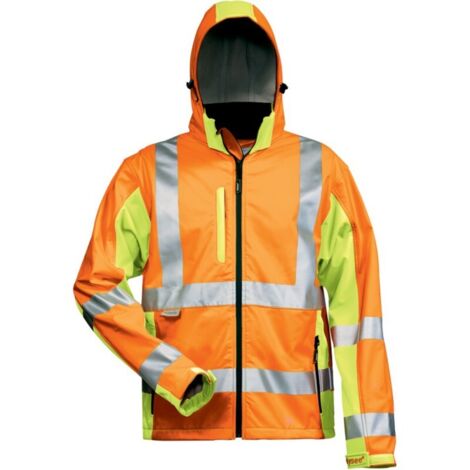 Veste softshell Haute visibilité HOSS Taille L, orange/jaune