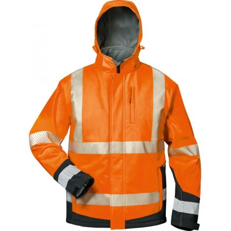 Veste softshell Haute visibilité LUKAS Taille L, orange/noir
