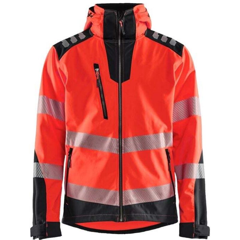 Blaklader - Veste de travail softshell haute visibilité 4491 - Rouge fluo/Noir m