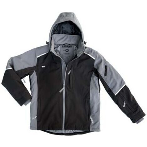 Veste softshell hiver , Taille XL, noir/gris