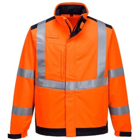 Veste softshell PORTWEST modaflame multi norme arc électrique Orange / Marine S