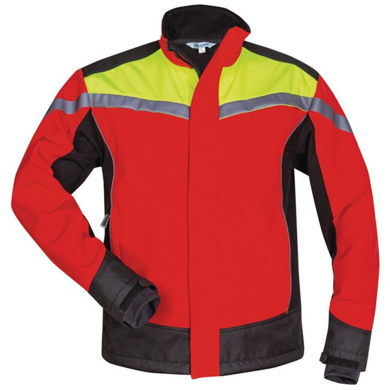 Elysee - Waldarbeiter-Softshelljacke esche Gr.M rot/gelb/schwarz
