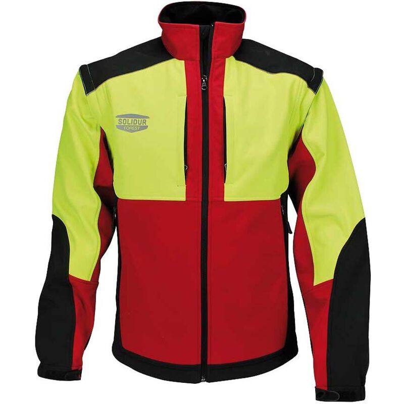 Veste Softshell rouge multi-activités Solidur woda-re taille s