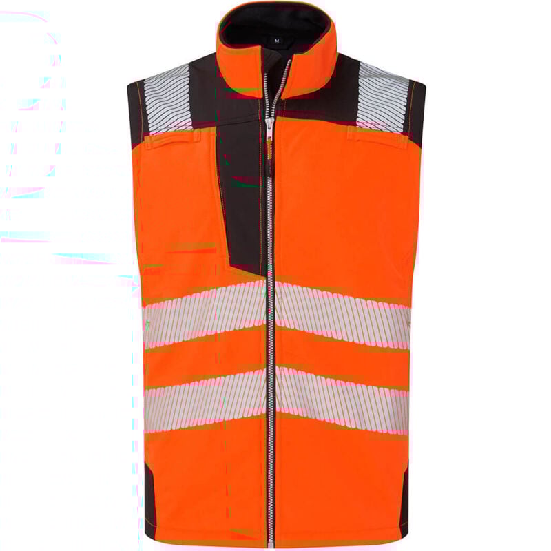 Softshell sans manches hi-vis (3 couches) - taille 4xl - orange/noir Portwest