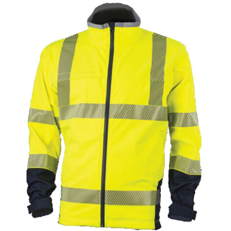 Veste Softshell STATION ACCESS HI-VIZ jaune fluo/bleu marine TL - COVERGUARD - 7STAYL
