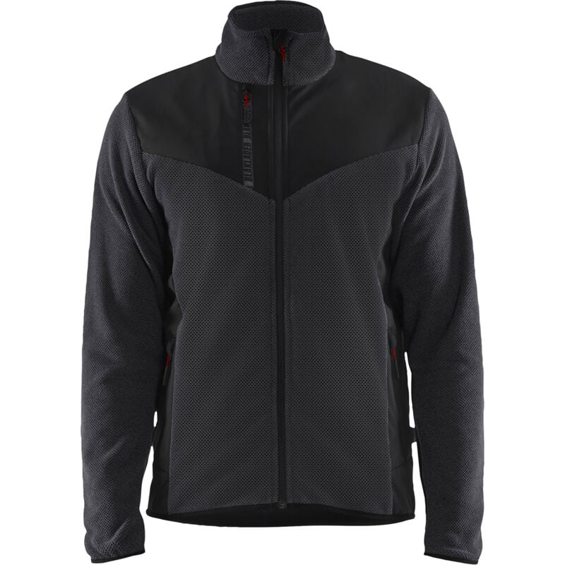Veste tricotée avec softshell 5942 - Gris anthracite/Noir s