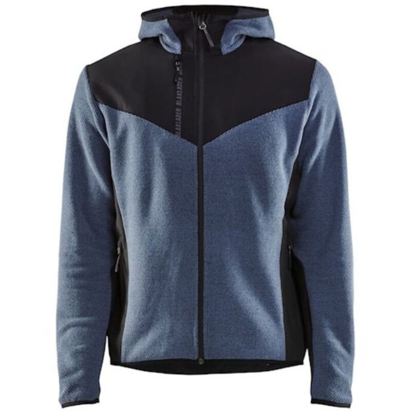 Veste de travail tricotée avec softshell 5940 - Bleu guède/Marine foncé xl