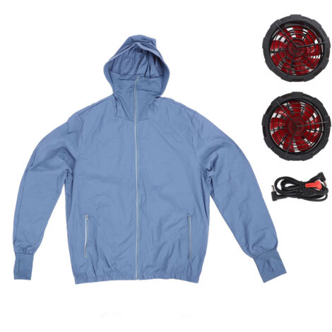 Veste ventilée 3 vitesses, silencieuse et respirante, idéale pour l'extérieur (homme, 12 V)