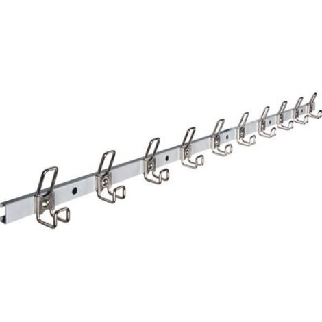 Vestiaire 10 patères en zinc 150 cm – Charge maximale 10 kg – Pour espaces restreints – Portemanteau élégant et pratique – Devismes
