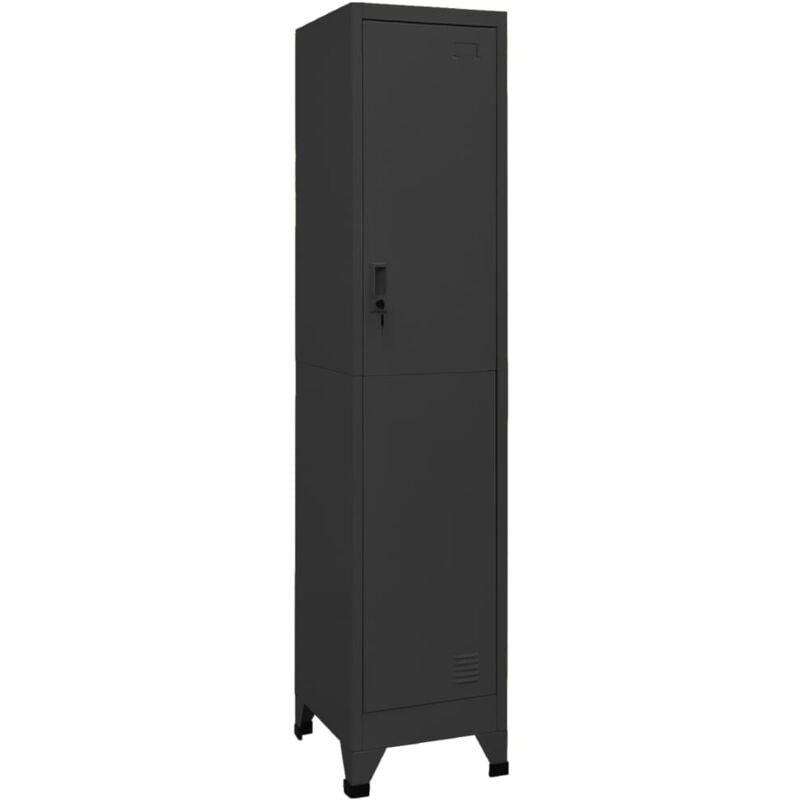Armoire à casiers Anthracite 38x45x180 cm Acier