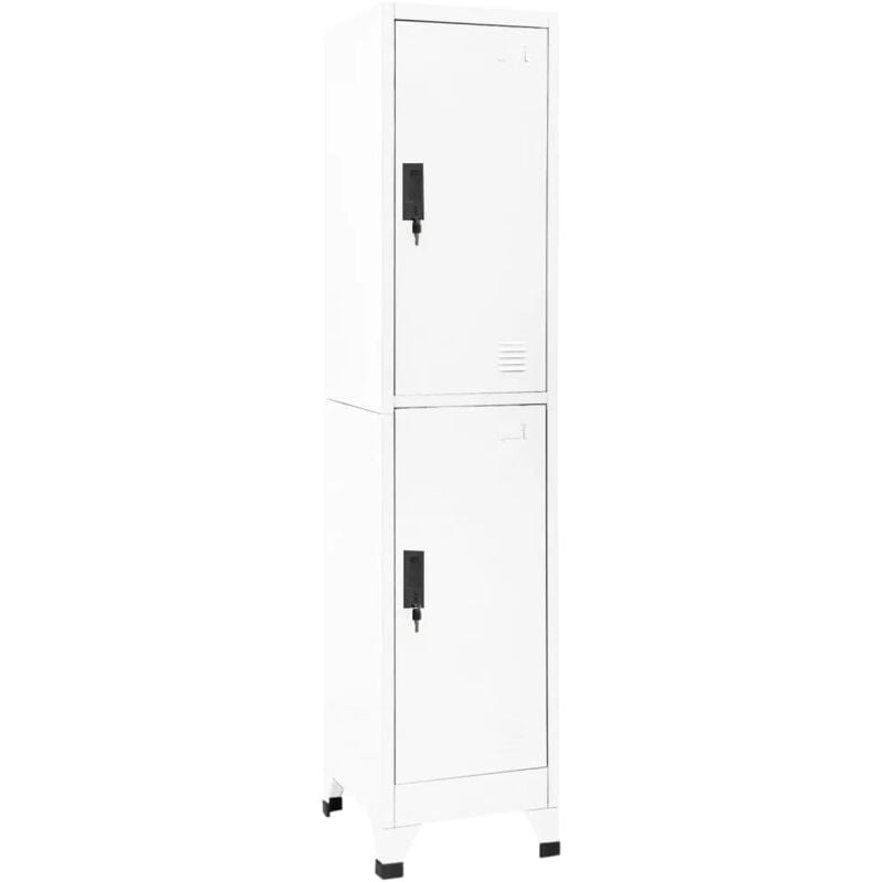 Armoire à casiers Blanc 38x45x180 cm Acier