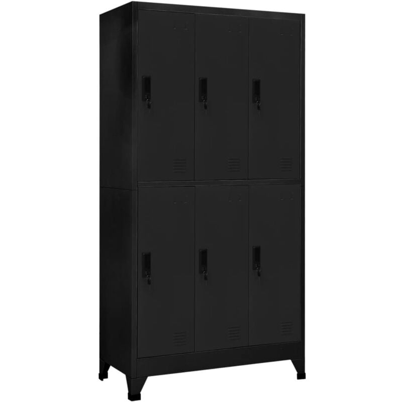 Armoire à casiers Noir 90x45x180 cm Acier