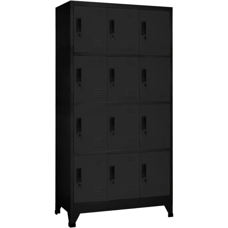 Armoire à casiers Noir 90x45x180 cm Acier vidaXL