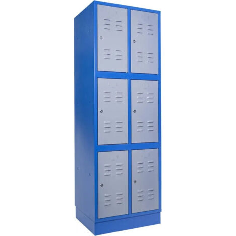 Vestiaire casier métallique - Armoire 6 compartiments de type 6F