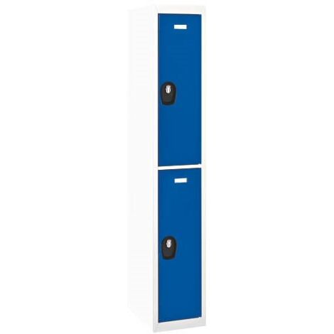 Vestiaire colonne 2 cases - Elément suivant gris-bleu - Maxiburo