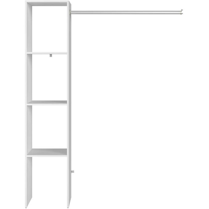 

Concept-usine - Elysee: Vestidor con 3 estantes + 1 armario de diseño y práctico blanco