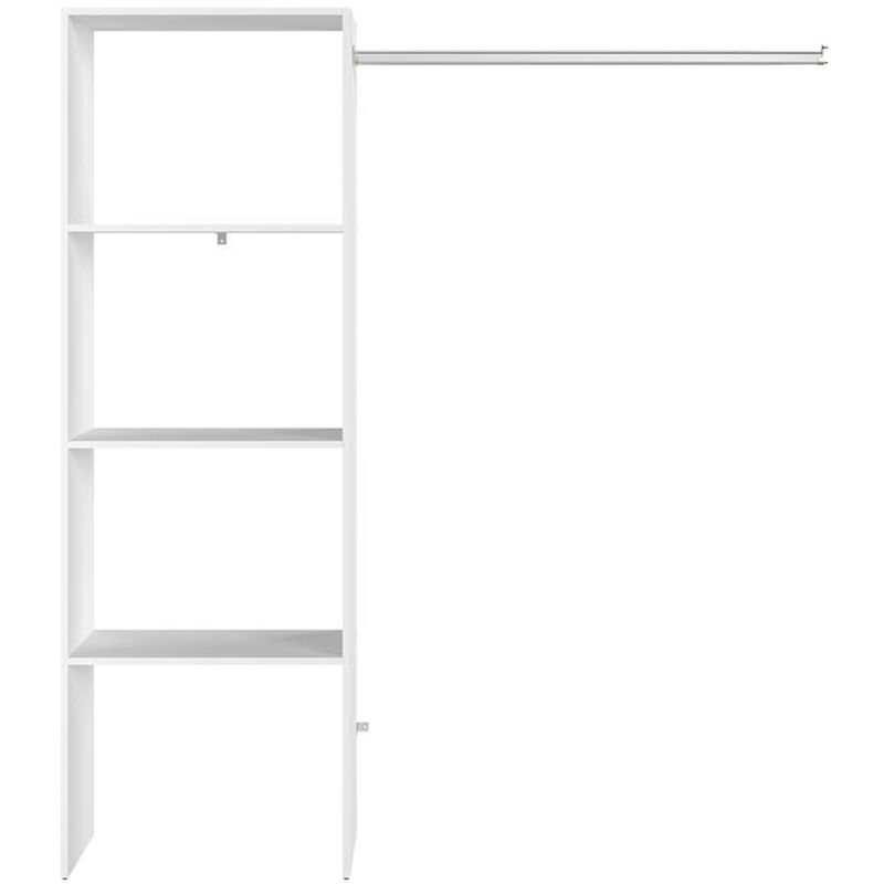 

Concept-usine - Elysee: Vestidor de diseño y practico 3 estantes + 1 armario blanco