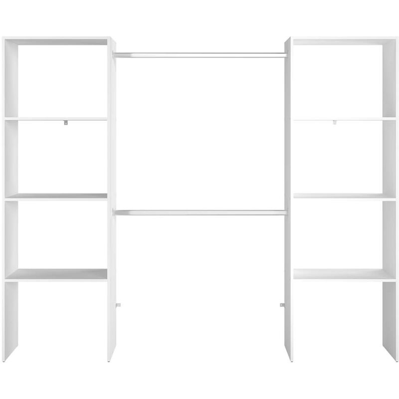 

Concept-usine - Elysee: Vestidor blanco con 6 estantes + 2 armarios
