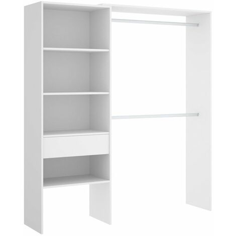Vestidor Anne para dormitorio 3 baldas y 1 cajon en roble natural 187 cm(alto)160 cm(ancho)40 cm(fondo).
