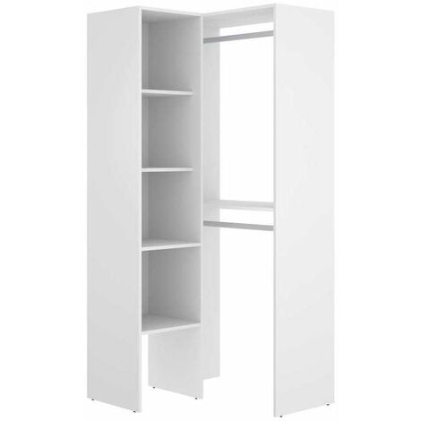 Vestidor de rincón  Sol color Blanco 79.4cm (ancho) 88.4 cm (fondo) 185.5 cm (alto)