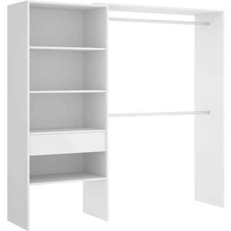 Vestidor para Dormitorio o Recibidor en color Blanco, tres baldas, medidas: Alto: 187 cm x Fondo: 40 cm x Ancho: 160 cm