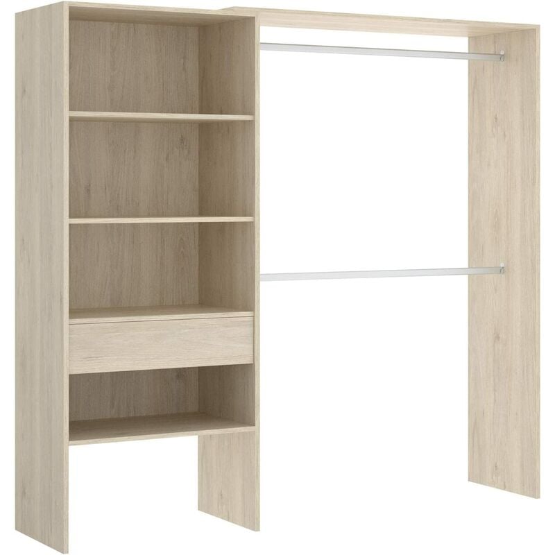 

Vestidor para Dormitorio o Recibidor en color Natural, tres baldas, medidas: Alto: 187 cm x Fondo: 40 cm x Ancho: 160 cm