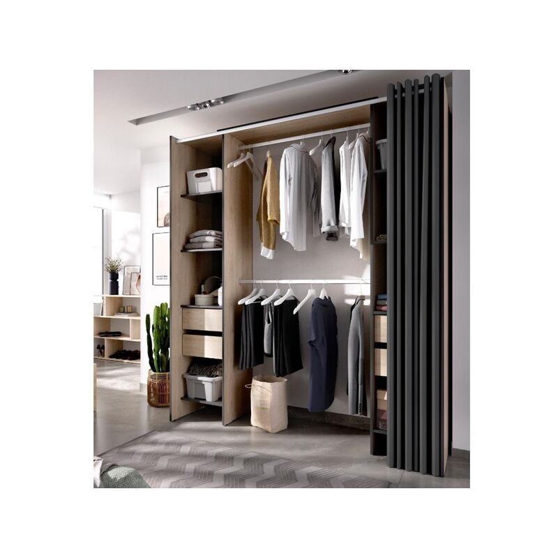 

Suit Kit Vestidor con 4 cajones y cortina BLANCO