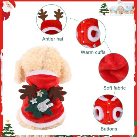 Vestiti natalizi per cani, costumi natalizi per cani e gatti, costumi natalizi da renna per animali domestici, costumi natalizi per animali domestici per Natale, feste, per cosplay per feste di Natale