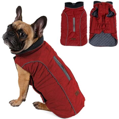 Vêtements chauds pour animaux, XS-rouge