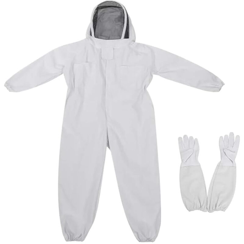 Ugreat - Vêtements D'apiculture Costume d'abeille for Enfants, Combinaison Une pièce Anti-Abeille avec Capuche en Voile, vêtements de Protection for