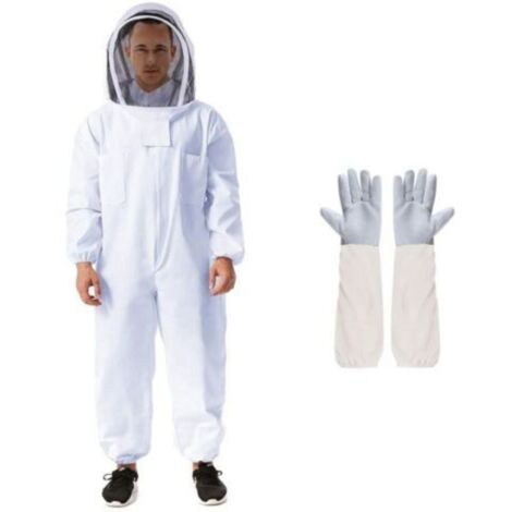 Vêtements d'apiculture professionnels pour hommes et femmes, vêtements d'apiculture, gants et coton ventilé, adapté aux vêtements d'arrière-cour et d'apiculture, xl