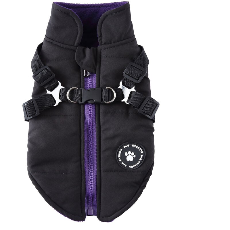 Vêtements d'automne et d'hiver pour chiens Vêtements rembourrés en coton chaud imperméable pour animaux de compagnie(S)