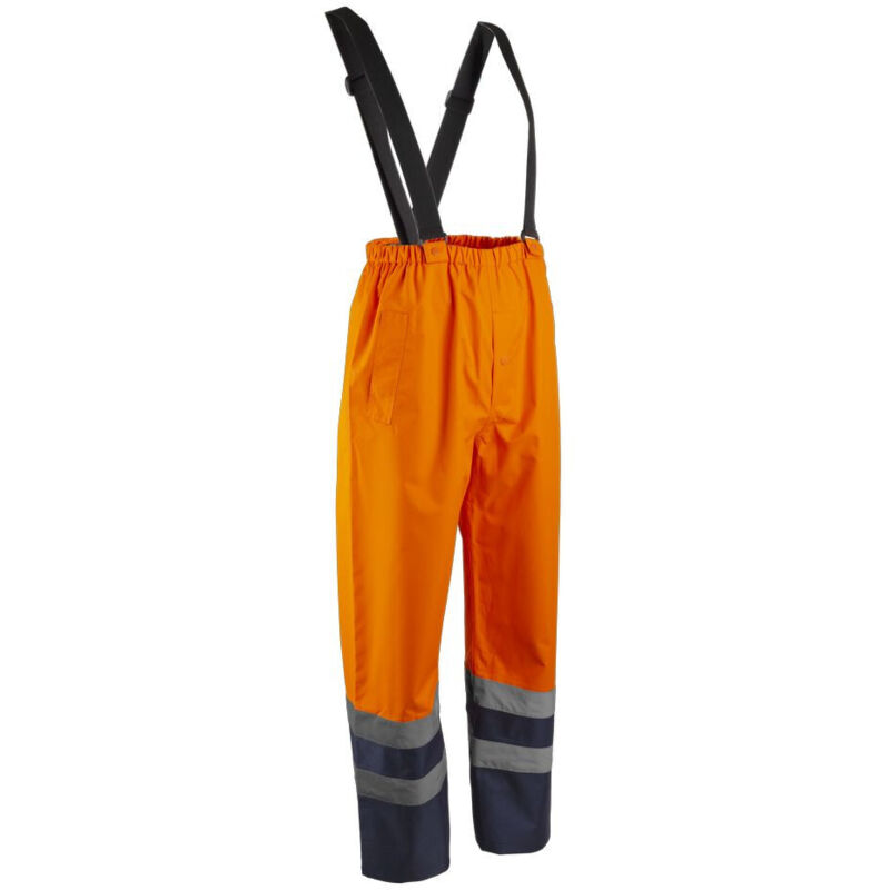 Coverguard - Pantalon de pluie à bretelles haute visibilité Hydra Orange Fluo xl
