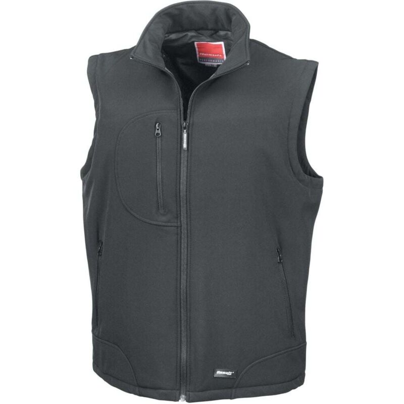 Gilet sans manches de travail softshell Result Noir m