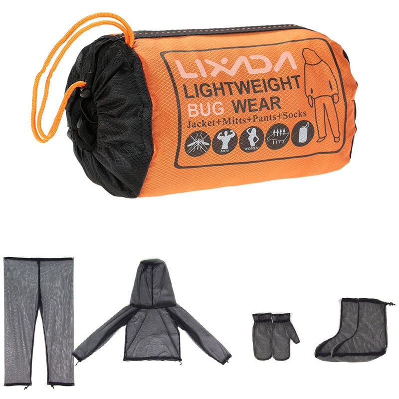 N.a. - Vêtements d'été anti-moustiques, veste, mitaines, pantalons, chaussettes pour hommes et femmes, avec maille Ultra fine, randonnée, l