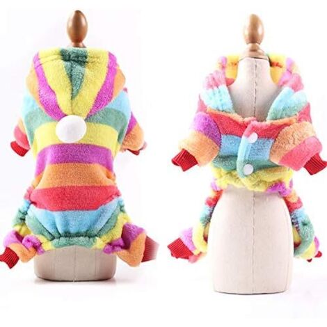 Vêtements pour animaux de compagnie pour chiens (rayures colorées XL)-Fei Yu