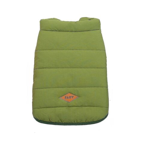 Vêtements pour bouledogue - Gilet en coton à boutons - Vert - Taille S
