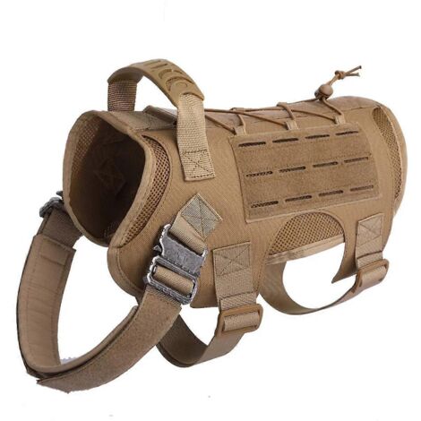 Vêtements pour chiens printemps-été : Gilet imperméable laser pour chien, marron boue, taille L