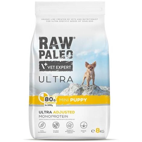VetExpert Raw Paleo Ultra Dinde Mini Chiot 8 kg