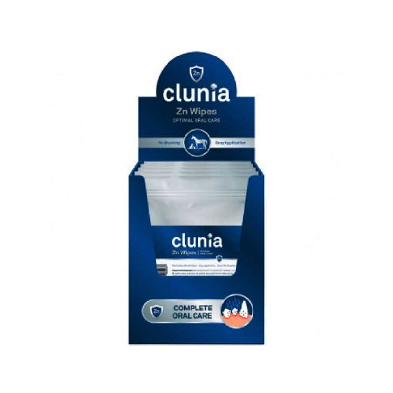 

CLUNIA Zn Wipes - Display Box - 10 Toallitas – 20 Bolsas individuales - Vetnova