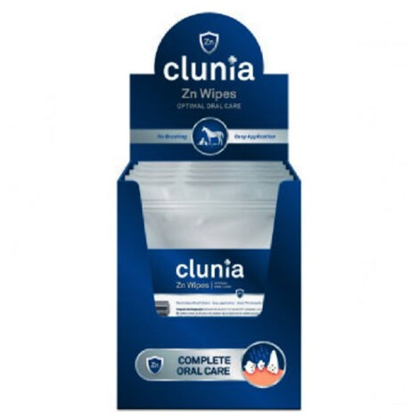 VETNOVA CLUNIA Zn Wipes - Display Box - 10 Toallitas – 20 Bolsas individuales