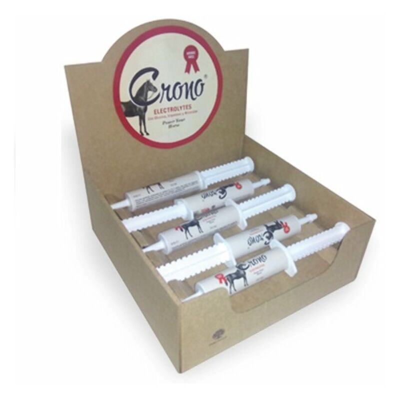 

CRONO Electrolytes, Expositor 10 uds30 ml - Jeringa Pasta Oral - Vetnova