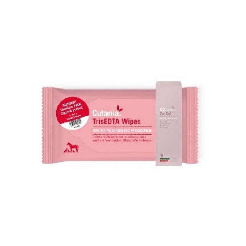 

CUTANIA Zn Clean & Protect Pack - 30 ml - Gel + CUTANIA® TrisEDTA Wipes de Regalo - Vetnova
